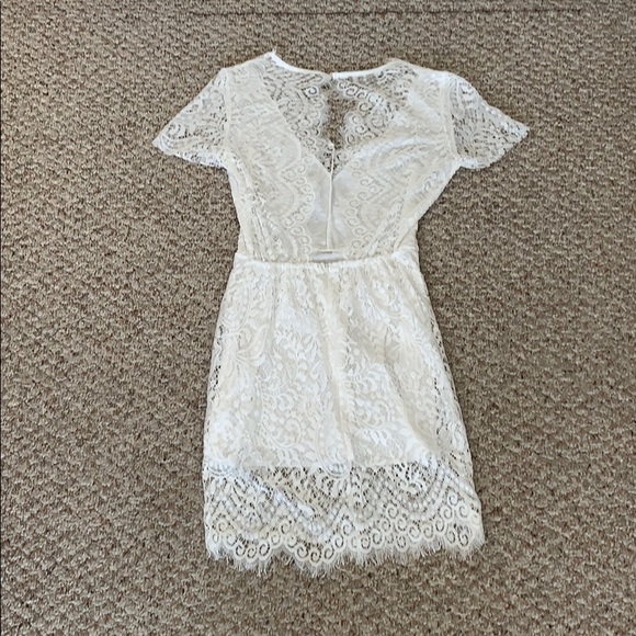 White Lace Dress, M - Picture 4 of 9